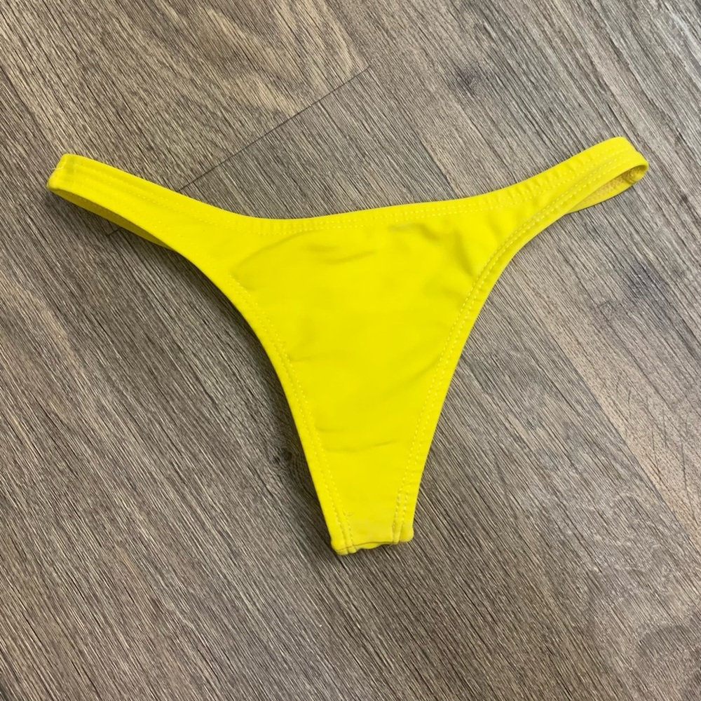 Yellow bikini bottom